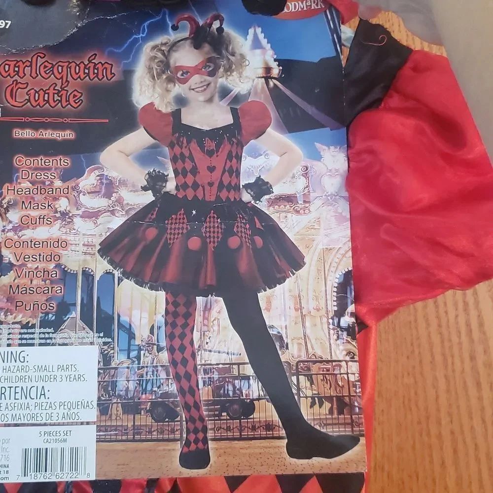 NWT "Harlequin Cutie" Halloween Costume Sz M (8-10)